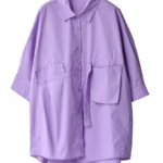 2023-Summer-New-Fashionable-Loose-Seven-point-Sleeves-Lapel-Single-breasted-Women-Shirt-Pure-Color-One.webp