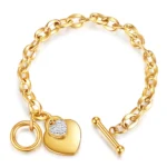 OIMG-316L-Stainless-Steel-Gold-Plated-Waterproof-Geometric-Heart-Pendant-Bracelet-Bangle-For-Women-Girl-Not.webp