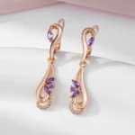 SYOUJYO-Purple-Natural-Zirconia-Vintage-Long-Earrings-For-Women-585-Rose-Gold-Color-Fine-Jewelry-Daily.webp