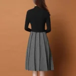 Stripes-Knitted-Sweater-Pleated-Dress-For-Women-2023-Korean-Long-Sleeve-A-line-Autumn-Elegant-Office.webp